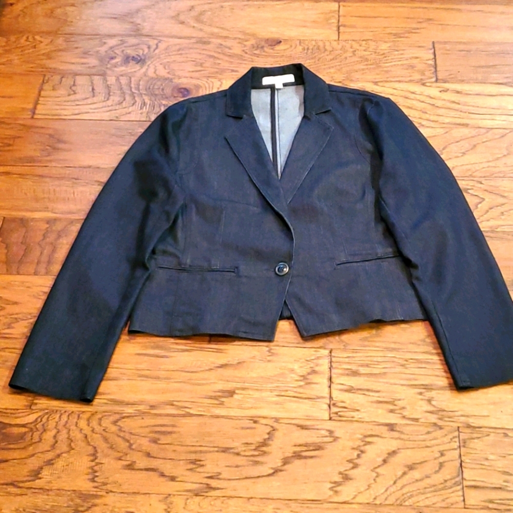 Ellen Tracy jean suit jacket